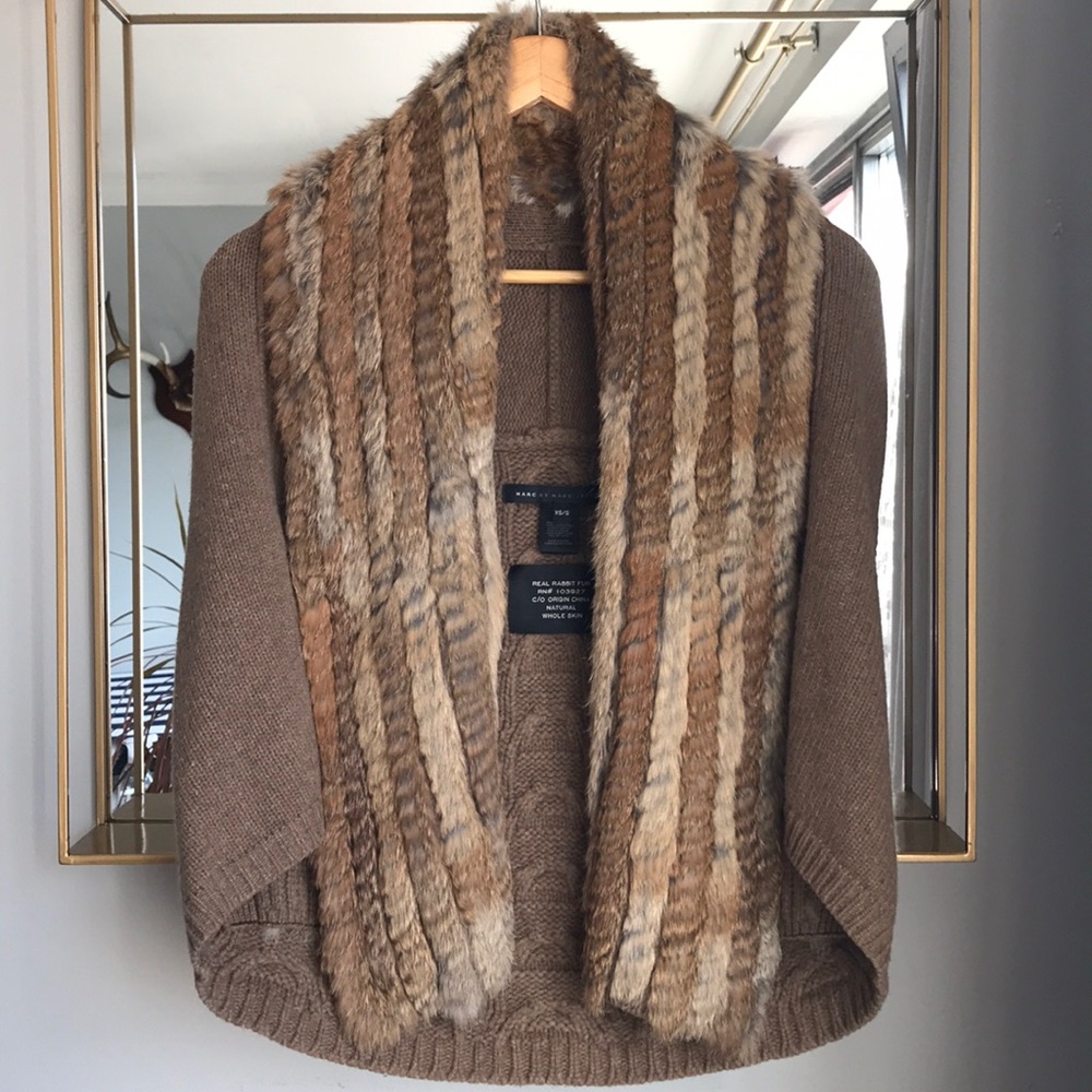 Marc By Marc Jacobs Real Rabbit Fur Sweater Vest